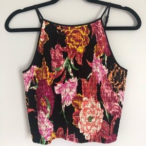 Floral Crop Tank
